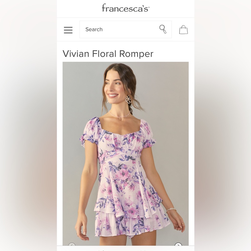 Francesca’s Vivian Floral Romper